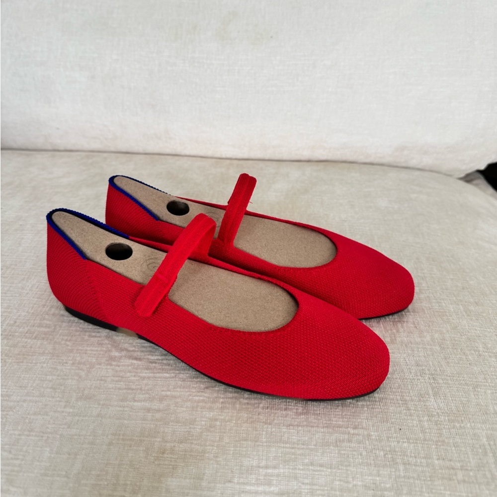 Rothy's Lollipop Red Mary Jane Flats
